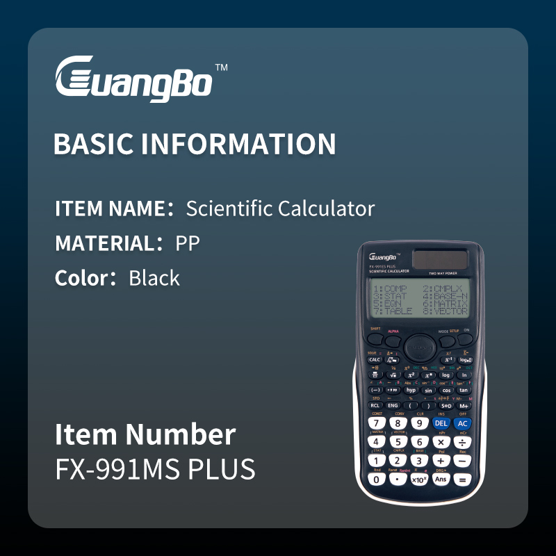 GB FX-991ES PLUS SCIENTIFIC CALCULATOR, 417 FUNCTION, BLACK