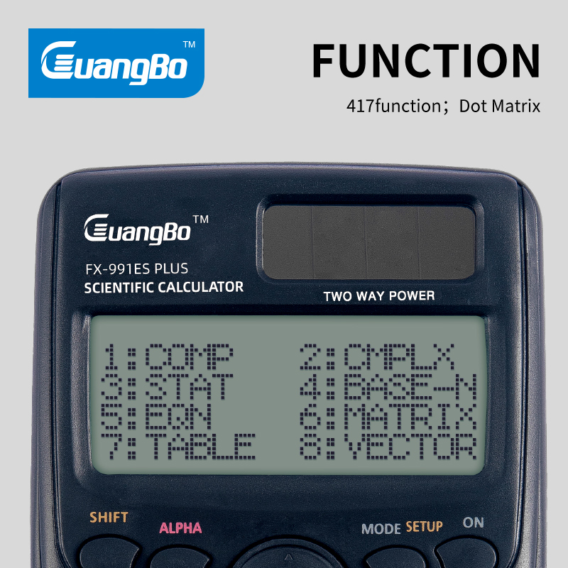 GB FX-991ES PLUS SCIENTIFIC CALCULATOR, 417 FUNCTION, BLACK