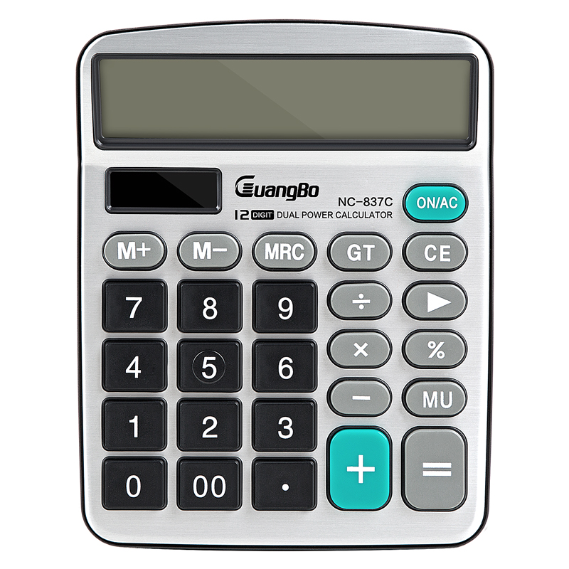 GB HWNC-837C ELECTRONIC CALCULATOR, 12 DIGIT, SILVER