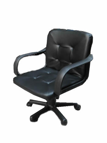 CAGAYAN PVC LOW BACK EXECUTIVE CHAIR, NYLON BASE, 43*56*80-90 CM