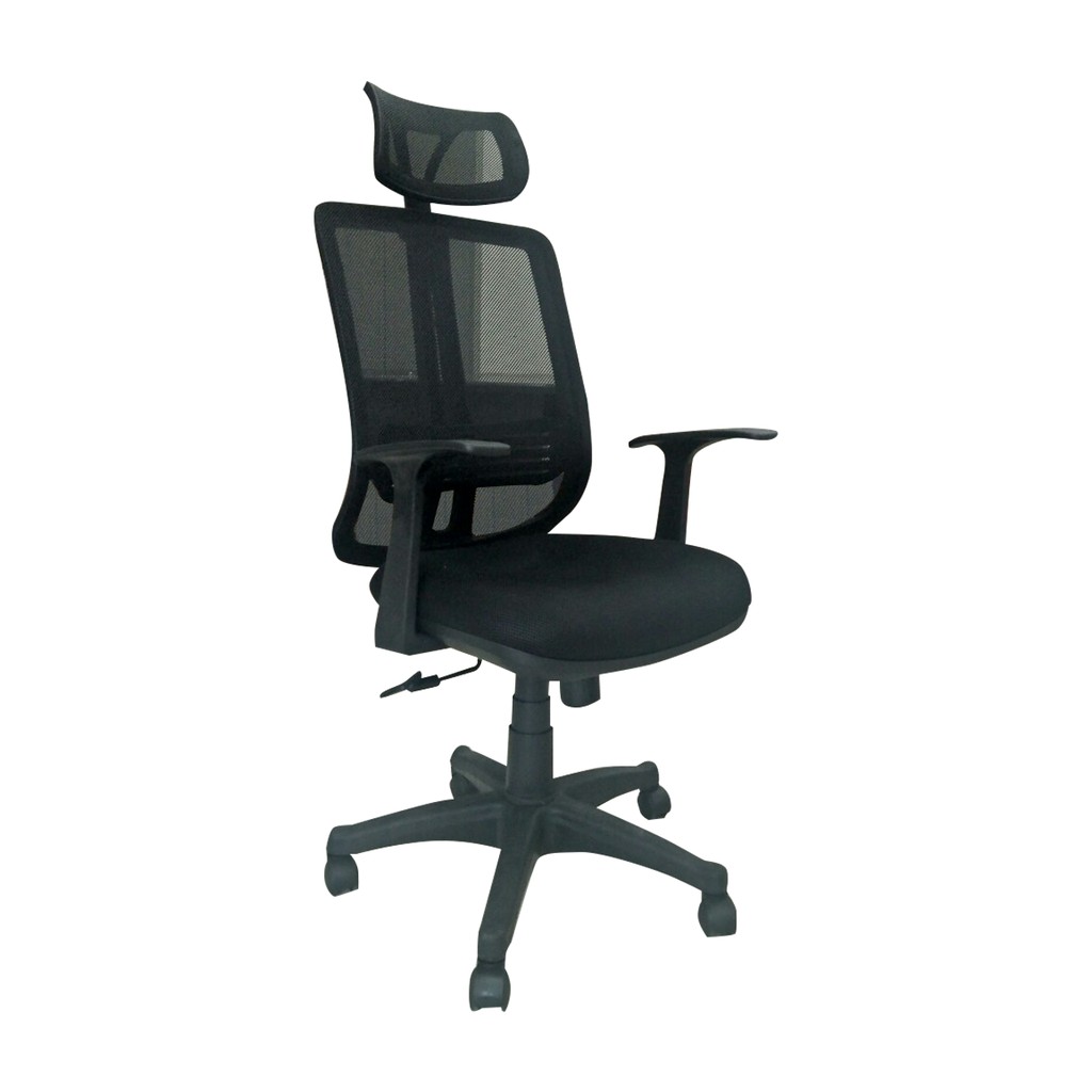 DAVAO MESH CHAIR W/ TILT & LOCK, T ARMREST, 350MM NYLON BASE