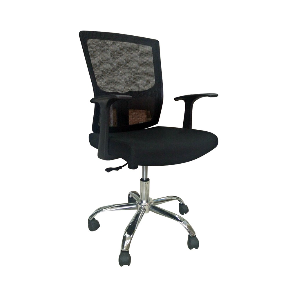 DUMAGUETE MESH CHAIR, T ARMREST, 300MM CHROME BASE