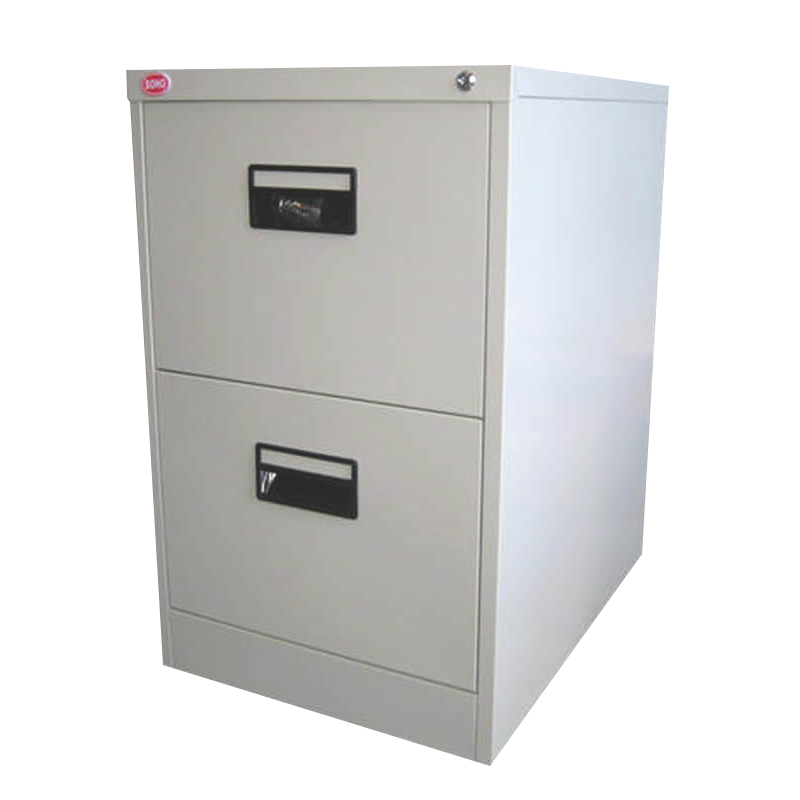 POLAND 2 DRAWER FILING CABINET W/ PLASTIC DIVIDER, 456X620X731