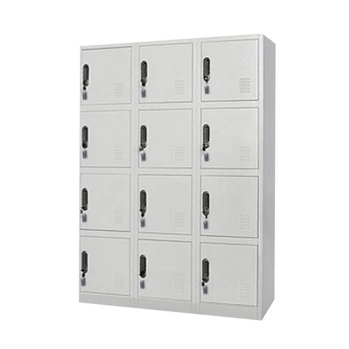 VENICE 12 DOOR LOCKER W/ KEYPAD &amp; PADLOCK, 90*45*185CM