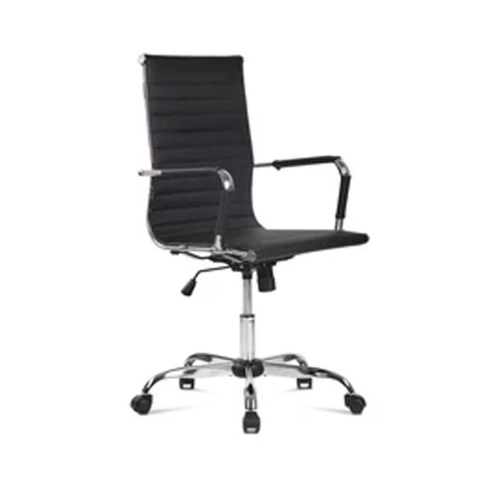 SARDINIA PVC EAMES REPLICA HIGH-BACK EXECUTIVE CHAIR, CHROME BASE, 56*55.5*108-118