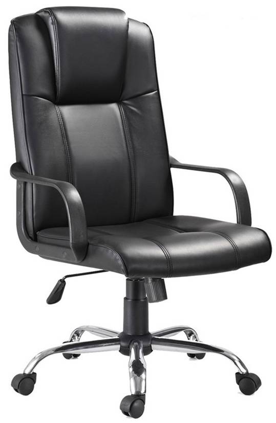 PISA HIGH BACK PVC EXECUTIVE CHAIR WITH CHROME BASE, 64*73*107-117CM