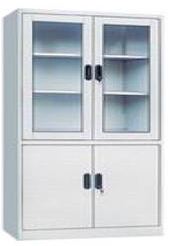 AUSTRIA SWING GLASS AND STEEL DOOR CABINET, W90XD40XH185CM