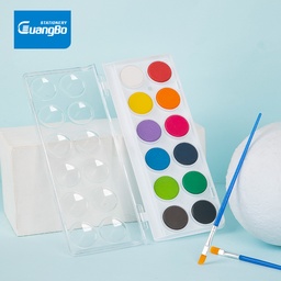 [HWH06378] GB HWH06378 WATER COLOR CAKE W/ PAINTBRUSH, 12 COLORS