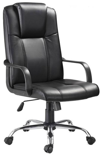 [CH203] PISA HIGH BACK PVC EXECUTIVE CHAIR WITH CHROME BASE, 64*73*107-117CM