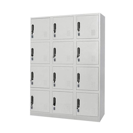 [CC-C12T-S] VENICE 12 DOOR LOCKER W/ KEYPAD & PADLOCK, 90*45*185CM