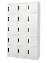 [CC-C15T-S] ROME 15 DOOR LOCKER W/ KEYLOCK &amp; PADLOCK, 90*45*185CM, BEIGE